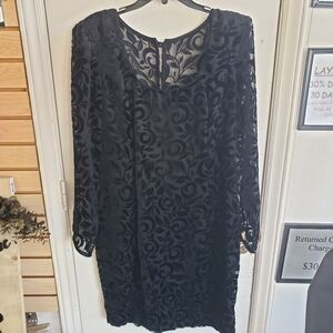 Hollywood Nites Velvet And Sheer Lined Dress